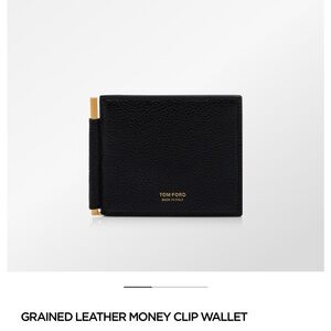Tom Ford Black and Gold Leather Wallet